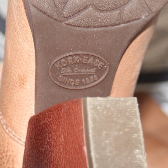 NICE LADIES KORK-EASE SHOOTIE/ANKLE BOOTIE - SIZE 10 - TAN LEATHER - Picture 6 of 6